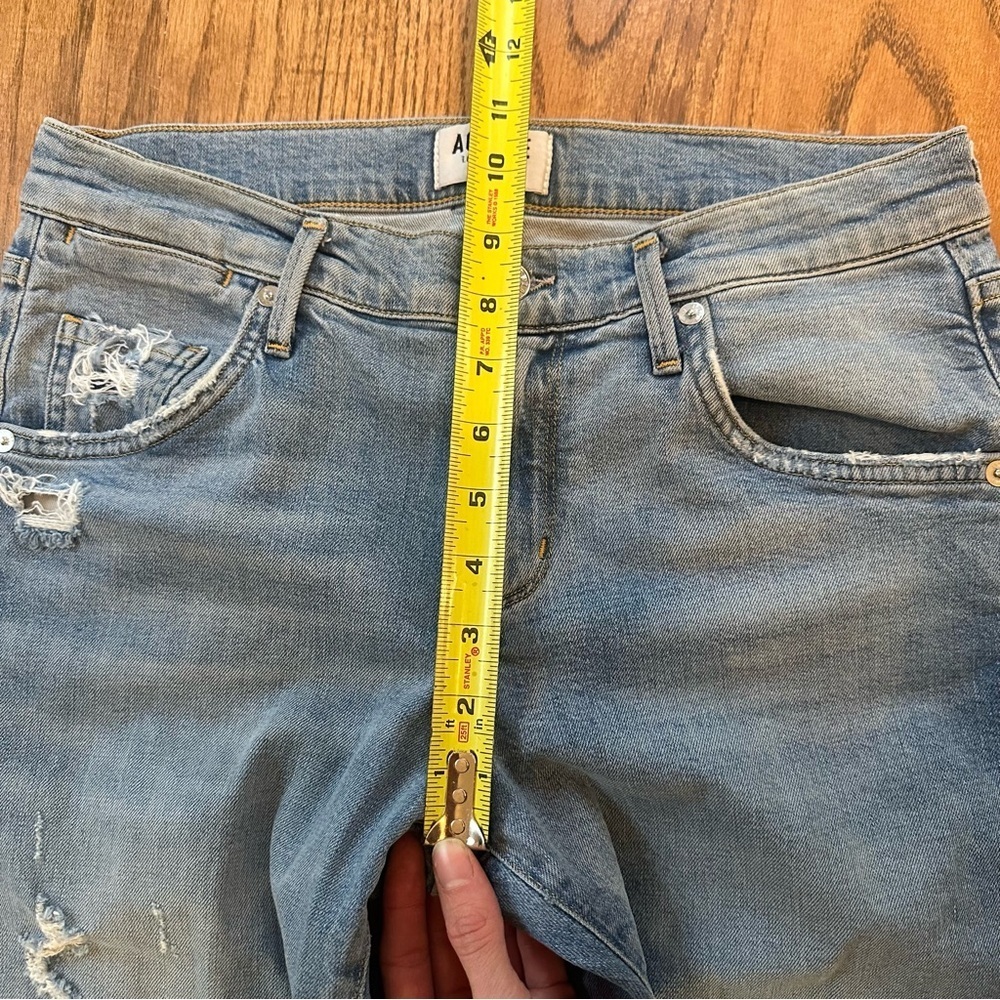 AGOLDE Isabel Slim Fit Boyfriend Dreamer Jeans Distressed Denim Size 25 - Picture 5 of 14